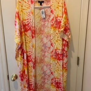 Torrid size2 Pink Tie Dye Kimono